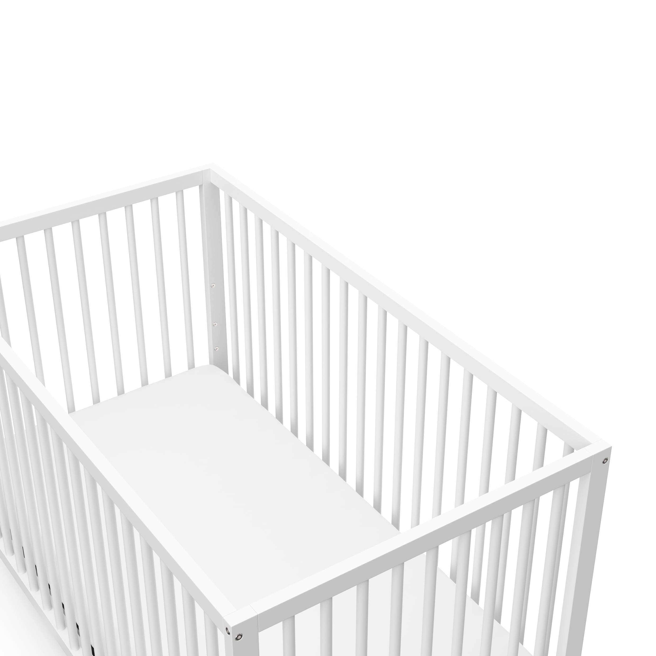 Graco Teddi 5-in-1 Convertible Baby Crib, White with Driftwood