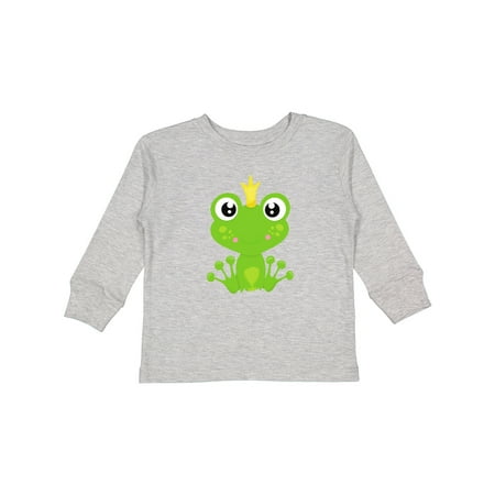 

Inktastic Cute Frog Green Frog Frog Prince Crown Gift Toddler Boy or Toddler Girl Long Sleeve T-Shirt