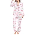 thumbnail image 4 of Lxkfashion Women's Pajama Sets Button Down Loungewear Long Sleeve Sleepwear 2 Piece Pants Pjs Set with Pockets Gift Idea, 4 of 4