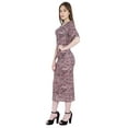 thumbnail image 2 of Moomaya Casual Party Bodycon Dresses For Women Printed Short Sleeve Midi Dress, 2 of 8
