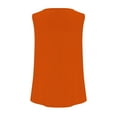 thumbnail image 6 of Htigea Summer Tank Tops for Women Loose Fit Pleated Square Neck Sleeveless Tops Curved Flowy Orange,L, 6 of 6