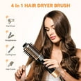 thumbnail image 2 of Hair Dryer and Blow Dryer Brush in One, 4 in 1 Hair Dryer and Styler Volumizer with Negative Ion Anti-frizz Ceramic Titanium Barrel Hot Air Straightener Brush for All Hair Types, 2 of 9