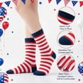 thumbnail image 4 of COOPLUS Women Crew Socks American Flag Patriotic 4th of July Independence Day Novelty Casual Socks 5 Pairs, 4 of 7
