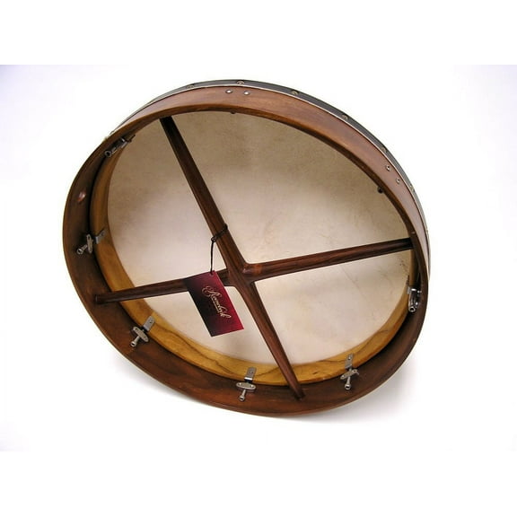 Bodhran, 18", Tune, Rswd, Soft, Cross