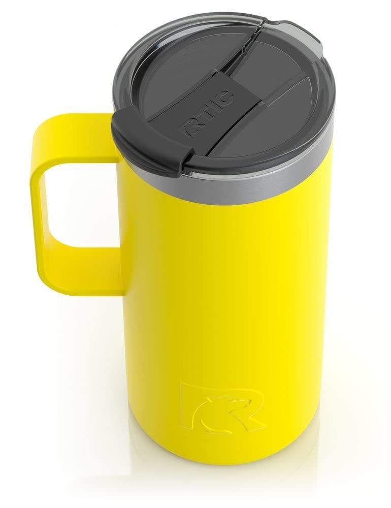 RTIC 16 oz Coffee Travel Mug with Lid and Handle, Stainless Steel  Vacuum-Insulated Mugs, Leak, Spill Proof, Hot Beverage and Cold, Portable  Thermal