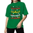 thumbnail image 2 of Festive Candy Cane Pattern Women's T-shirt, 2 of 3