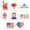 B, variant on Neoyler US Independence Day Party Decoration Supplies Reusable Hanging Set Patriotic Theme Indoor Outdoor Decor Suit for Fourth of July Celebrations 30 Pieces Total