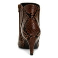 thumbnail image 2 of ALFANI Womens Brown Snake Skin Cushioned Comfort Harpper Almond Toe Kitten Heel Zip-Up Booties 5.5 M, 2 of 4