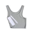 thumbnail image 3 of Corsé Pecho Ropa interior Transpirable Bondage Chaleco Tomboy Vendaje Camiseta interior de punto Mujeres Tank Top Gris 4XL Vogacara AP1354-15B, 3 of 7