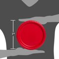 Red Paper Dessert Plates, 7in, 50ct