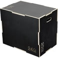 thumbnail image 1 of LLLLZASD  3 in 1 Non-Slip Wooden Plyo Box Jump Exercise Platform, Plyometric Workout Equipment for Home Gym, Training Step Box, Black, Multiple Sizes, 1 of 10