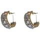 thumbnail image 2 of HomeKingdee C-shaped Zircon Earrings for Women - Full Diamond Round Super Flash Metal Earrings for Girls Gift and Collection, 2 of 7