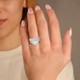 thumbnail image 2 of AFFY Infinity Teardrop Double Halo Bridal Set Ring for Women, 2.20 Carat (ctw) Pear Cut Lab Grown Diamond Engagement Wedding Ring 10K Solid White Gold F-G, VS-SI Quality Ring Size-6, 2 of 6