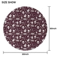 thumbnail image 6 of Burgundy Rock Skull Pattern Round Tablecloth 60"x60",Wrinkle Wipeable Table Cloth for Kitchen Dining Room Picnic Patio Party, 6 of 6