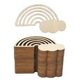thumbnail image 1 of 30 piezas de madera de arcoíris, rodajas en , manualidades, adornos de rodajas de madera para manualidades navideñas, fiestas, decoración de bod, 1 of 9