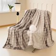 thumbnail image 4 of 100% Polyester Folded Winter Faux Fur Soft Faux Fur Rabbit Blanket for Home Decor 130*155CM 6, 4 of 5