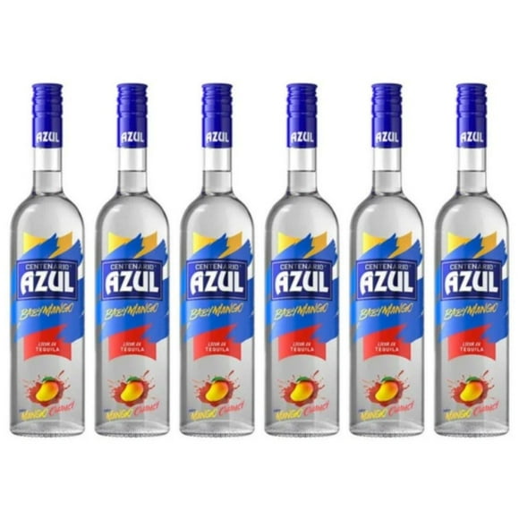 Pack de 6 Licor de Tequila Centenario Azul Baby Mango 700 ml