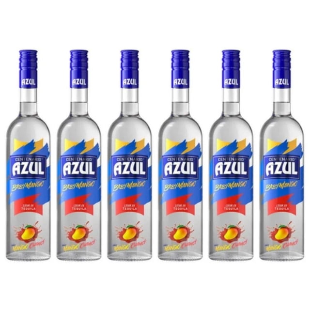 Pack de 6 Licor de Tequila Centenario Azul Baby Mango 700 ml