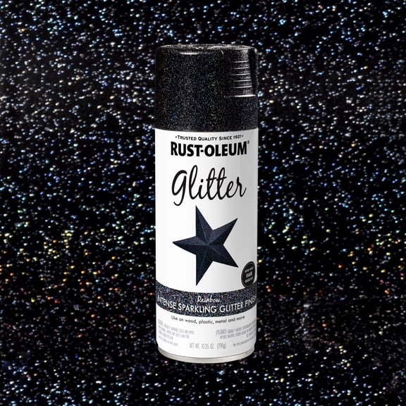 Rainbow, Rust-Oleum Glitter Spray Paint-398582, 10.25 oz