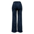 thumbnail image 4 of Womens Rhinestone Jeans Baggy Y2K Straight Wide Leg Sparkly Glitter Denim Pants (Dark Blue M), 4 of 5