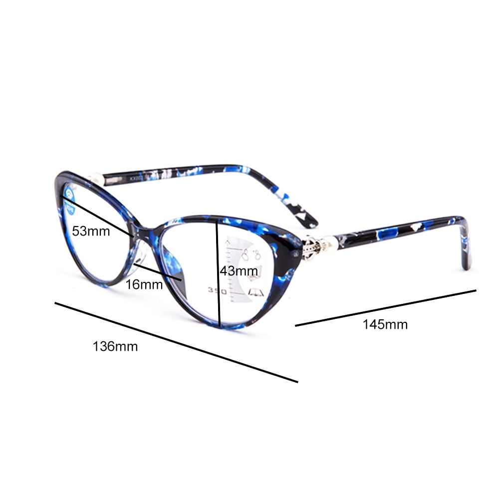 Blue Light Blocking Cat Eye Retro Progressive Multi-focus Reading Glasses 3.50 for Women, Purple Tortoiseshell Readers +3.50 Strength