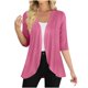 thumbnail image 3 of Tops de otoño para mujer,Cárdigan de manga 3/4 para mujer, suéter informal abierto, mezcla de poliéster suave, para usar en casa, sopatenor, 3 of 9