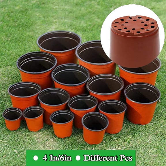 4 Inch/ 6 Inch Plastic Plant Nursery Pots Seed Starting Pots Containers with Labels