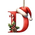 thumbnail image 2 of Home Decor 26 Christmas Letter Decorations A To Z (without H And V) Hanging Christmas Tree Pendant Alphabet Letters Named Alphabet Decorations Christmas Tree Decorations, 2 of 4