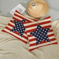 thumbnail image 5 of 4th of July Pillow Covers 20x20 Set of 2, Red Stripe Blue Star Decor America Flag Throw Pillows Independence Memorial Day Pillowcase Patriotic Decorations Linen Outdoor Cushion Case for Couch, 5 of 6