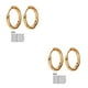 thumbnail image 4 of Pendientes de aro Qarigey de plata para mujer Acero inoxidable, 4 of 6