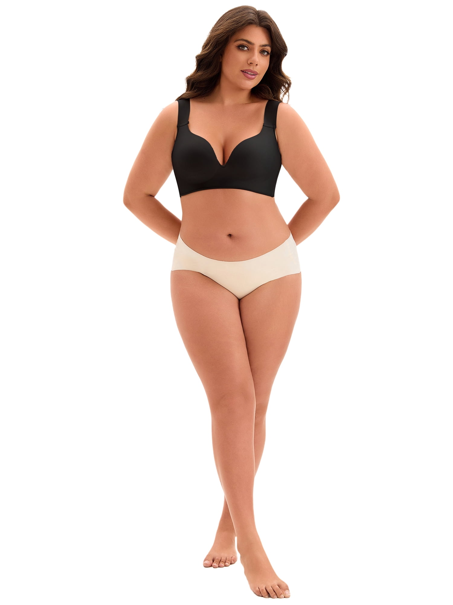 Unique Bargains Full Coverage Push Up Support Bra E 40 Black