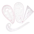 thumbnail image 4 of Regla de costura 4 piezas Regla de acolchado transparente flexible de alta precisión para pintura de diseño de ropa, 4 of 8