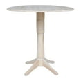 thumbnail image 3 of 42" Round Solid Wood Dual Drop Leaf Pedestal Table - Unfinished, 3 of 112
