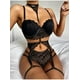thumbnail image 2 of LYPERLA Baby Doll, Conjunto de lencería de Encaje para Mujer con Cinturones de Liguero, Sujetador y Bragas, sostén y Tanga, Body Ropa de Noche, Bodysuit Sexy y Elegante. brillar Electrónica, 2 of 5