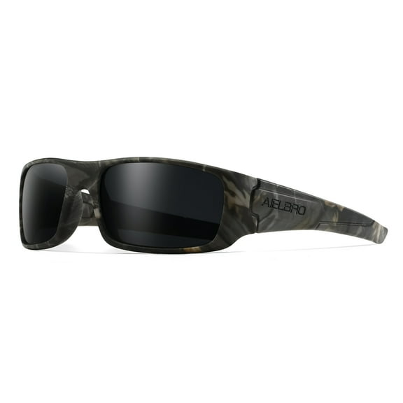 AIELBRO Sports Sunglasses for Men Women Unbreakable Frame Cycling Fishing Wrap Around Sunglasses UV400 Protection Baseball Glasses