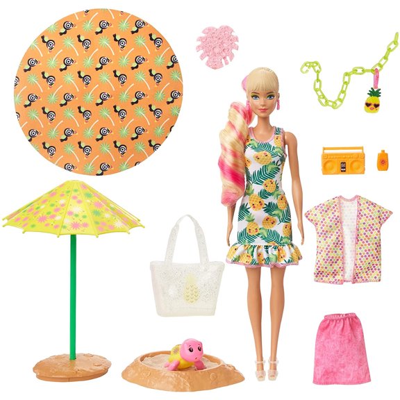Barbie Color Revela Espuma Muñeca Y Mascota Amiga Con 25 sorpresas solución De burbuja Barbie