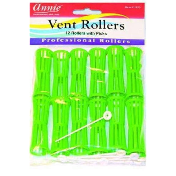 Annie Vent Rollers w/Picks (X-Large 12-Pack - Green)