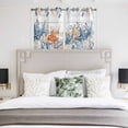 thumbnail image 3 of Blue Coastal Kitchen Curtains Window Panels, Summer Beach Starfish Weeping Eucalyptus Wooden Insulated Window Treatment Curtain, Grommet Curtains for Bedroom/Living Room/Bathroom, 2 Piece 52"Wx45"L, 3 of 8