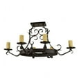 thumbnail image 3 of Meyda 151537 38 in. Handforged Oval 6 Light with Downlights Chandelier Hardware, Blue, Charcoal & Black, 3 of 3