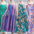 thumbnail image 3 of Vestido suelto vintage para mujer Sin mangas Estampado floral / a rayas Talla grande Boho Holid Abanopi Vestido de mujer, 3 of 7