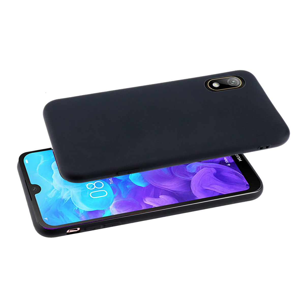 Generale Handyhülle Für Huawei Y5 (2019) – Buchhülle Mit Standfunktion, Magnetverschluss, TPU, Schwarz