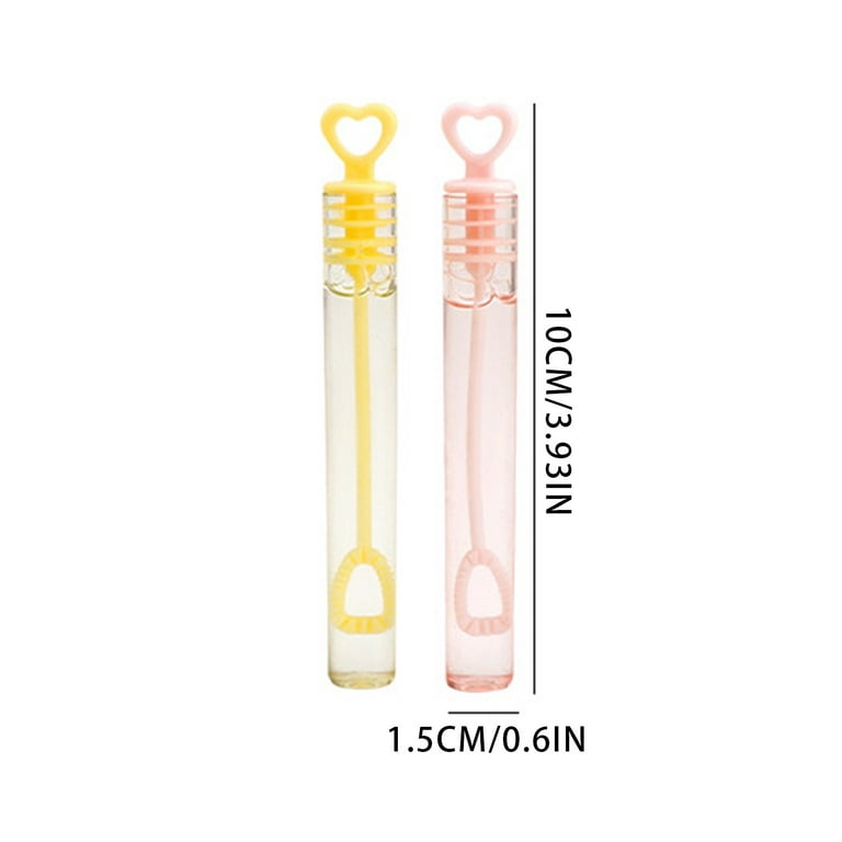 QWANG Mini Colorful Peach Heart Test Tube Bubble Douyin with The Same Style Blowing  Bubble Stick Summer Outdoor Bubble Blowing Toys 100ml 
