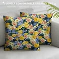 thumbnail image 3 of Daffodils Throw Pillow Cushion Cover, Floral Theme with Daffodil and Muscari Blossoms Stems Branches Classic Flourish, Decorative Square Accent Pillow Case,, 3 of 5