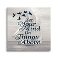 thumbnail image 1 of Set Mind Things Above Misty Grey Ship 24 x 24 Glass Wall Hanging Sign, 1 of 4
