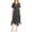 black, variant on Vince Camuto Womens Handkerchief Hem Wrap Dress, Black, 0