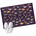 thumbnail image 6 of Purple Dinosaur Bathroom Rug Washable 2x3 Entryway Rug Non Slip Vintage Letters Farm Animals Front Door Mat Low Pile Indoor Doormat Throw Floor Carpet for Kitchen Bedroom Entrance, 6 of 8
