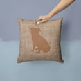 thumbnail image 2 of Carolines Treasures BB1084-BL-BN-PW1414 Pug Burlap and Brown   Canvas Fabric Decorative Pillow BB1084 14Hx14W multicolor, 2 of 4