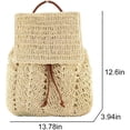 thumbnail image 6 of SPEKSEE Straw Beach Drawstring Backpack Women Shoulders Bucket Bag for Summer, 6 of 18