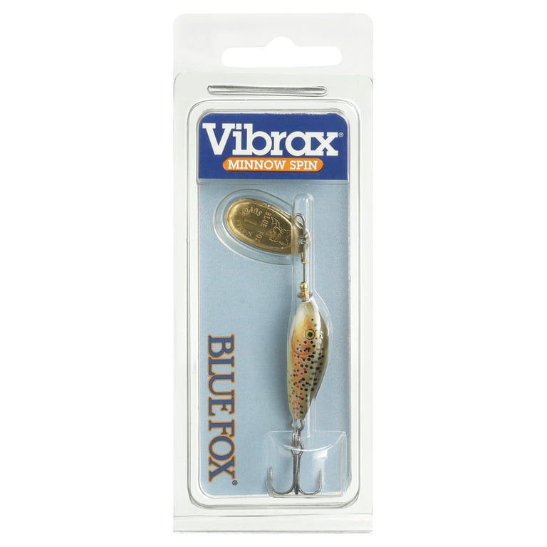 Blue Fox Super Vibrax Size 2 Minnow Spin Fishing Lure 1/8 oz Brown  Trout/Gold