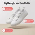 thumbnail image 5 of The Fashion Supply Canvas Shoes for Women, Casual Low Top Lace-Up Womens Shoes Sneakers, Extra Laces (White, 6), 5 of 5
